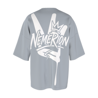NEMERION CROWN TEE - Grey - Back signature print