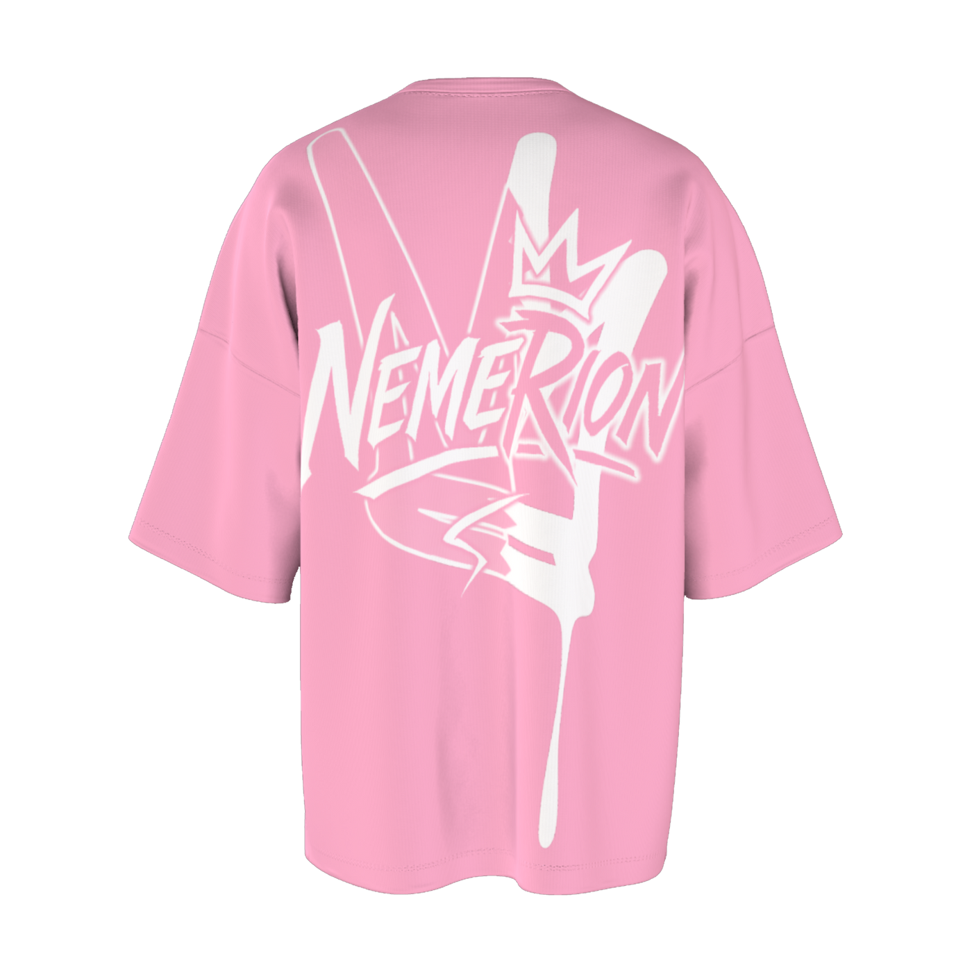 NEMERION CROWN TEE - Pink - Back signature print